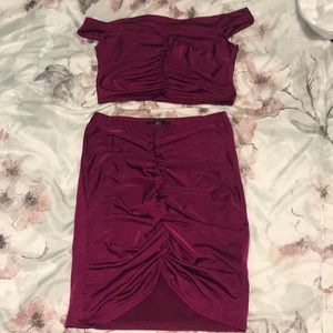 Ruched Skirt Set